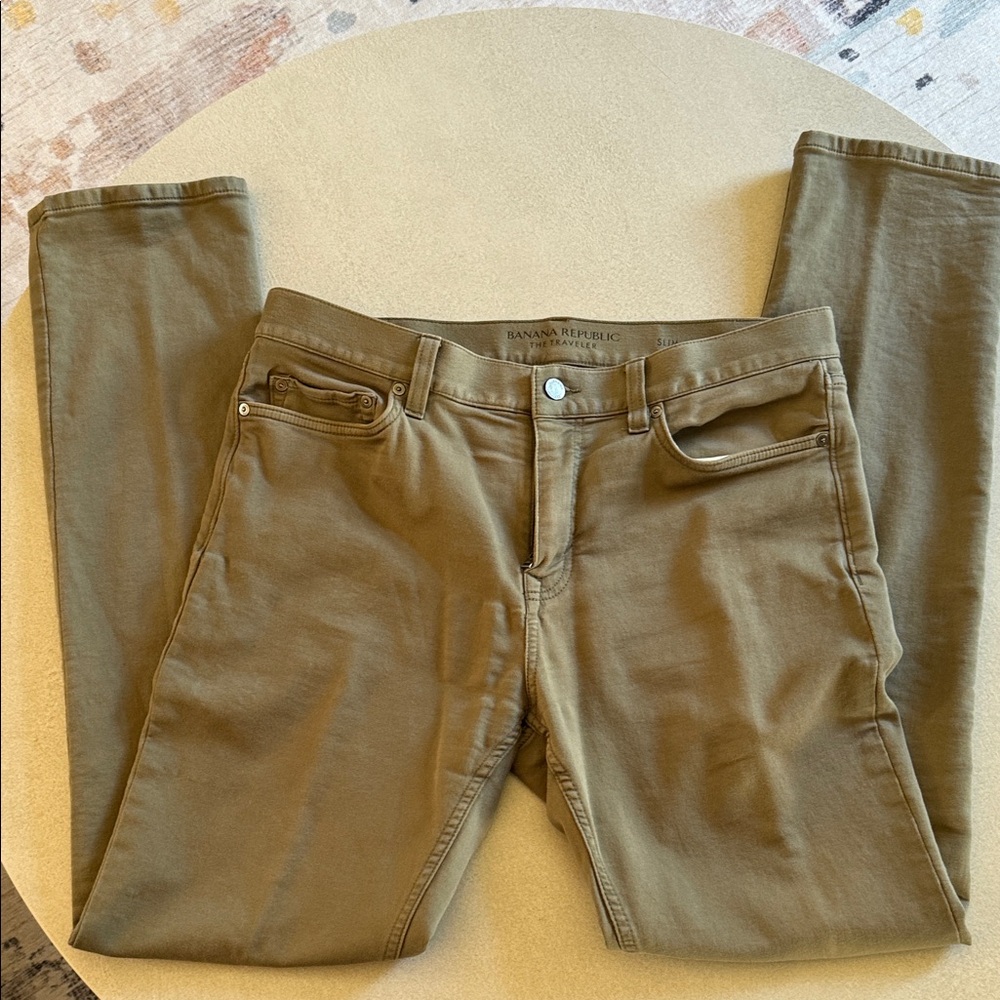 Banana Republic Men’s Olive Straight Leg Jeans